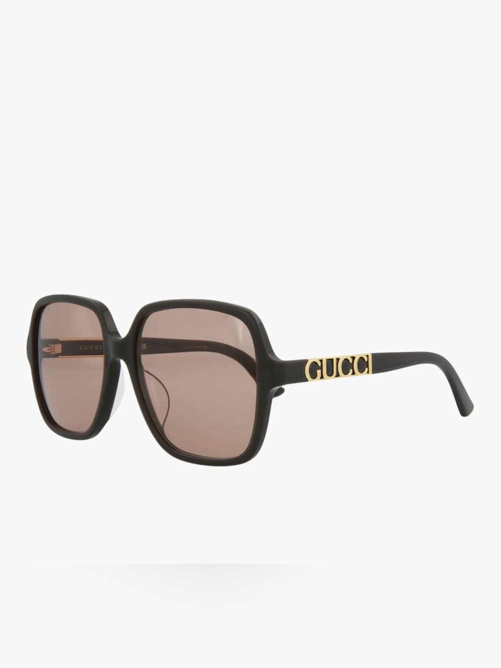 Gucci Gold Logo Black Sunglasses NWT $635